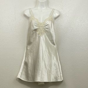 Vintage Victoria’s Secret Chemise with Pearl and Sequin Accents Gold Label